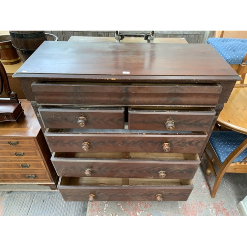 149 - A Victorian mahogany chest of drawers - approx. 131cm high x 124cm wide x 50cm deep