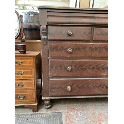 149 - A Victorian mahogany chest of drawers - approx. 131cm high x 124cm wide x 50cm deep