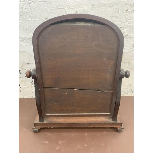 154 - A Victorian mahogany framed toilet mirror - approx. 55cm high x 48cm wide x 20cm deep
