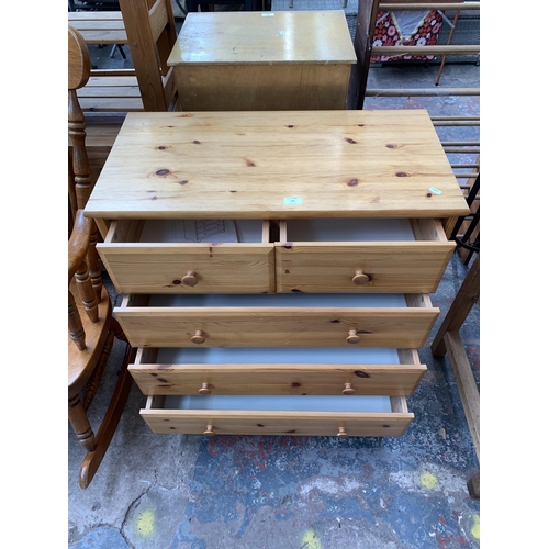 194 - An IKEA pine chest of drawers - approx. 80cm high x 50cm wide x 40cm deep