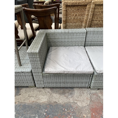 226 - A plastic rattan effect four piece patio set