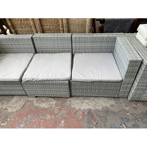 226 - A plastic rattan effect four piece patio set