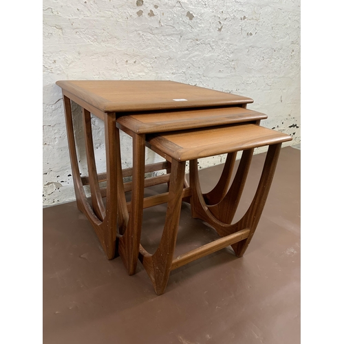 23 - A mid 20th century G Plan Astro teak nest of three tables - largest approx. 51cm high x 50cm wide x ... 