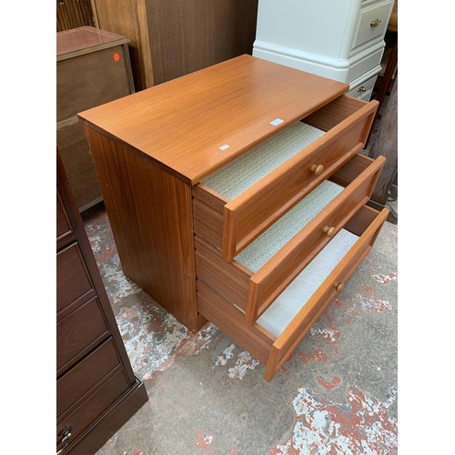 69 - A G Plan teak chest of drawers - approx. 69cm high x 75cm wide x 46cm deep
