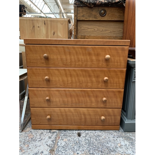 97 - An Ellis Furniture cherry wood effect chest of drawers - approx. 74cm high x 75cm wide x 45cm deep