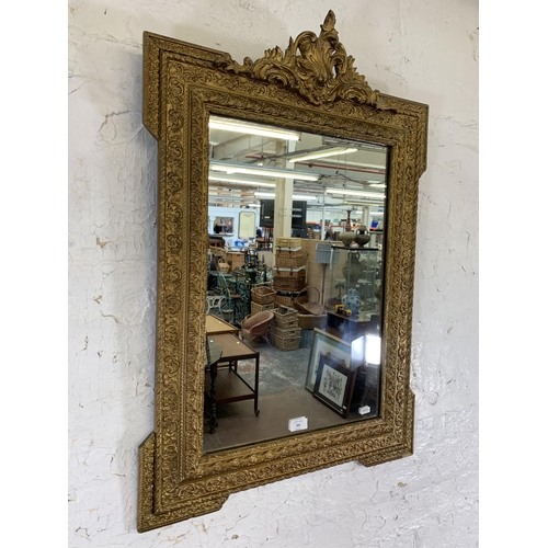 266 - A 19th century French gilt framed wall mirror - approx. 88cm high x 61cm wide