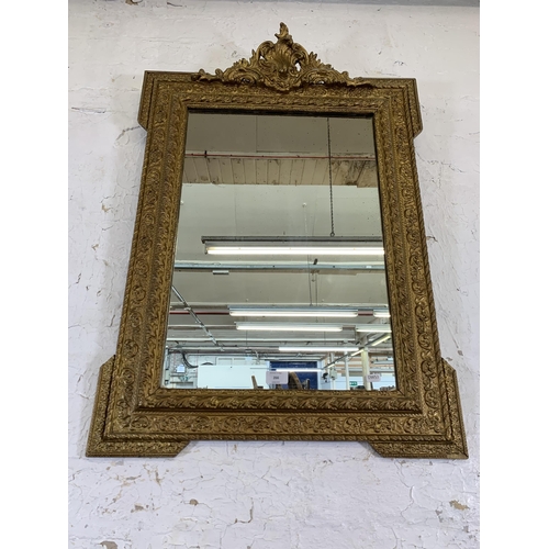 266 - A 19th century French gilt framed wall mirror - approx. 88cm high x 61cm wide