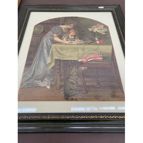 286 - Two framed prints, one titled 'Hide and Seek' by W. E. F. Britten and one other - largest approx. 80... 