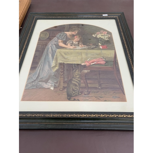 286 - Two framed prints, one titled 'Hide and Seek' by W. E. F. Britten and one other - largest approx. 80... 