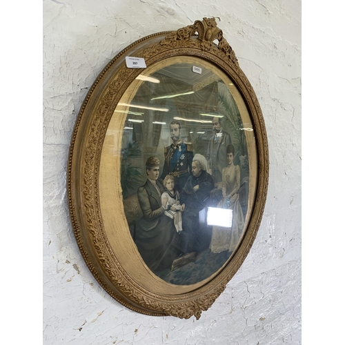 287 - A 19th century gilt framed Queen Victoria family portrait chromolithograph - approx. 68cm high x 56c... 