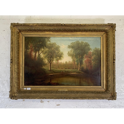 295 - A 19th century gilt framed W. H. Langworthy oil on canvas, signed and dated 1873 - approx. 80cm high... 