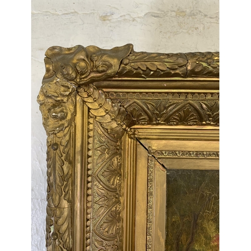 295 - A 19th century gilt framed W. H. Langworthy oil on canvas, signed and dated 1873 - approx. 80cm high... 