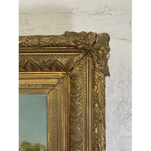 295 - A 19th century gilt framed W. H. Langworthy oil on canvas, signed and dated 1873 - approx. 80cm high... 