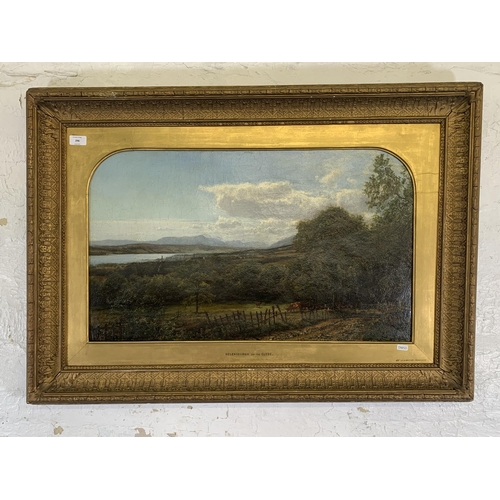 296 - A 19th century gilt framed J. Lawton-Wingate RSA (1846-1924) 'Helensburg on the Clyde' oil on canvas... 