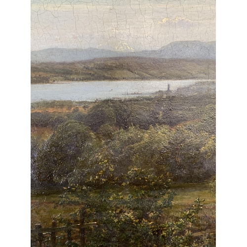 296 - A 19th century gilt framed J. Lawton-Wingate RSA (1846-1924) 'Helensburg on the Clyde' oil on canvas... 