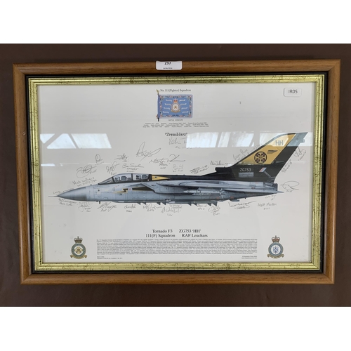 297 - A framed 2005 Squadron Prints No. 111 (Fighter Squadron) 'Tremblers' pencil signed print - approx. 3... 