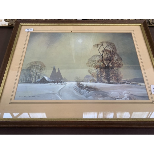 307 - Three framed prints, two Joanne Pemberton-Longman and one Rowland Hilder