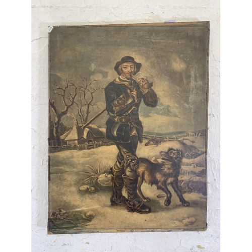 308 - An unframed oil on board after Thomas Barker of Bath - approx. 73cm high x 56cm high