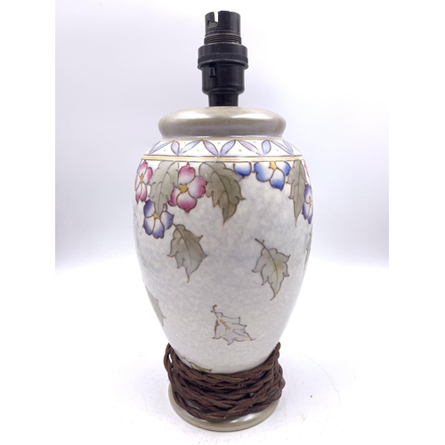 322 - A Charlotte Rhead Bursley Ware TL4 table lamp - approx. 31cm high