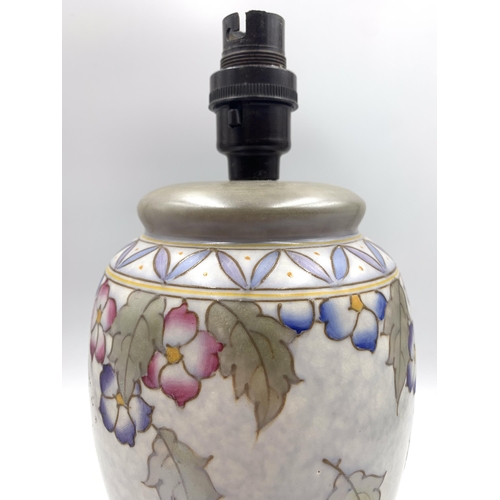 322 - A Charlotte Rhead Bursley Ware TL4 table lamp - approx. 31cm high