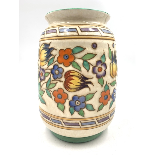 327 - A Charlotte Rhead Bursley Ware TL14 vase - approx. 18cm high