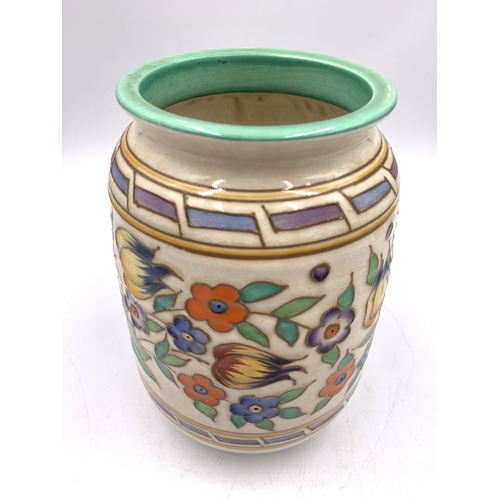 327 - A Charlotte Rhead Bursley Ware TL14 vase - approx. 18cm high