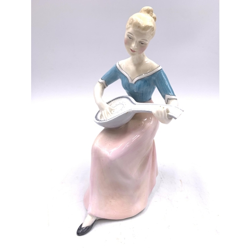 328 - Two Royal Doulton figurines, Melody HN2202 and Harlequin HN2186