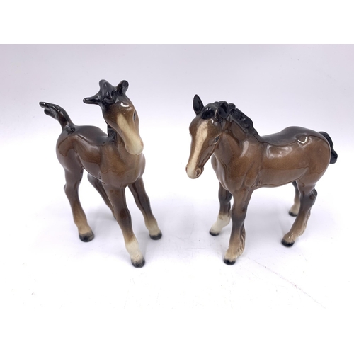 354 - Eight Beswick animal figurines, seven foals and one fox