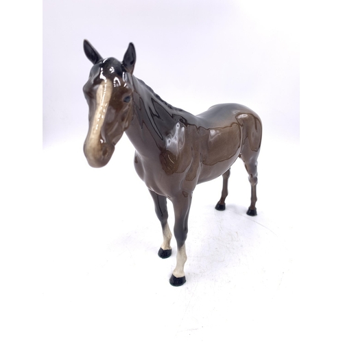 360 - A Beswick brown gloss horse figurine - approx. 20cm high