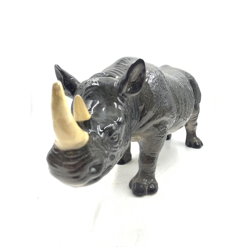 363 - A Melba Ware rhino figurine - approx. 20cm high x 43cm long