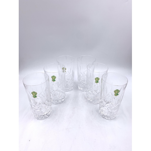 366 - Six Waterford Crystal Lismore highball glasses - approx. 14.5cm high