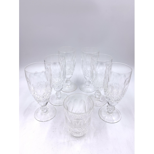 367 - Seven Waterford Crystal Colleen drinking glasses, six champagne flutes and one water glass