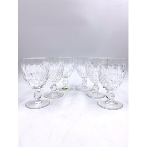 368 - Six Waterford Crystal Colleen short-stem claret glasses - approx. 12cm high