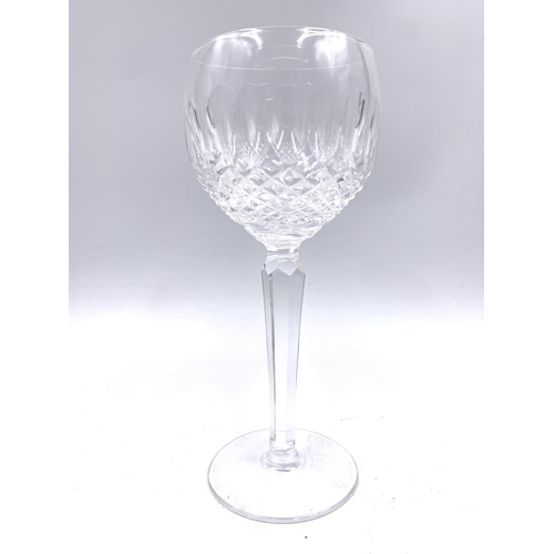 369 - Five Waterford Crystal Colleen long-stem wine glasses - approx. 19cm high