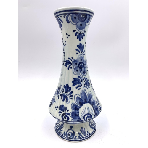 382 - Six Delft pottery vases - tallest approx. 17cm high