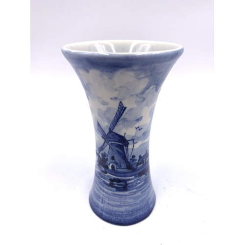 382 - Six Delft pottery vases - tallest approx. 17cm high