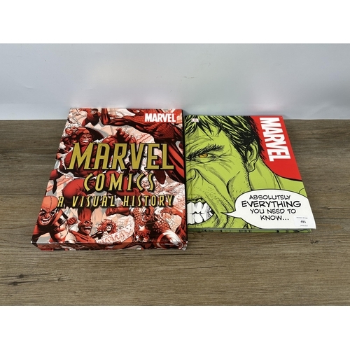 491 - Two Marvel hardback books, one Absolutely Everything You Need To Know and Marvel Comics A Visual His... 