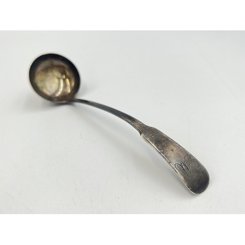 2214 - A George III hallmarked Edinburgh silver sauce ladle, dated 1810 - approx. gross weight 24g