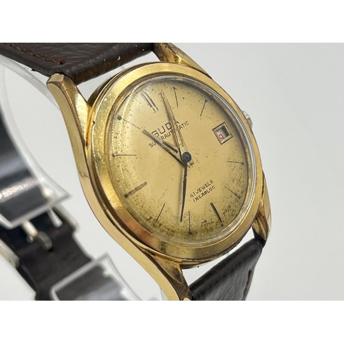 2228 - A vintage Guda Superautomatic 41 Jewels Incabloc  wristwatch