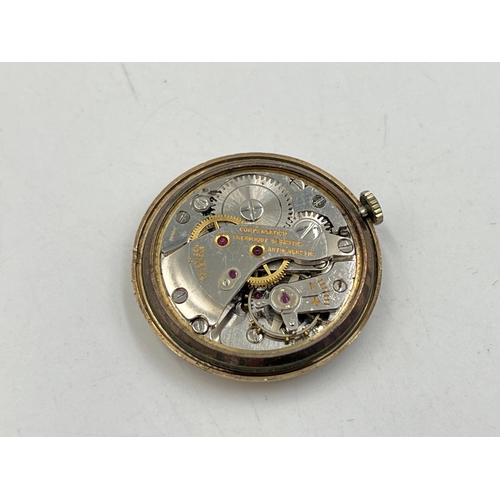 2238 - A vintage Trebex 9ct gold cased 17 jewels mechanical men's wristwatch - approx. gross weight without... 