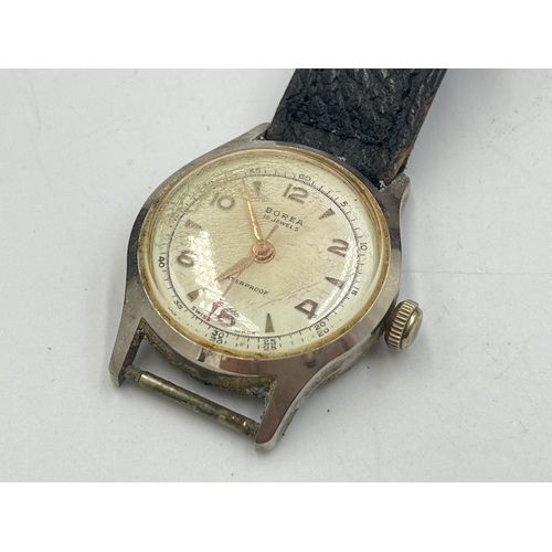 2240 - Three vintage mechanical wristwatches, one boxed Crusader 9ct gold cased lady's - approx. gross weig... 