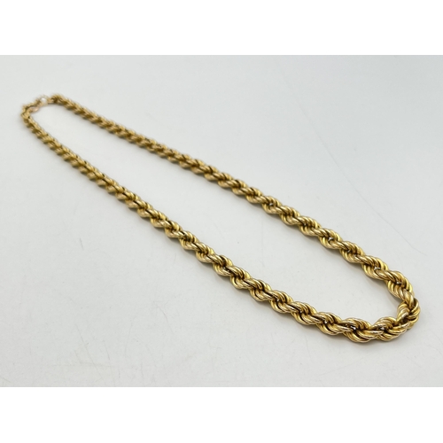 2248 - A hallmarked Birmingham import 9ct gold chain necklace, dated 1986 - approx. gross weight 12.8g and ... 