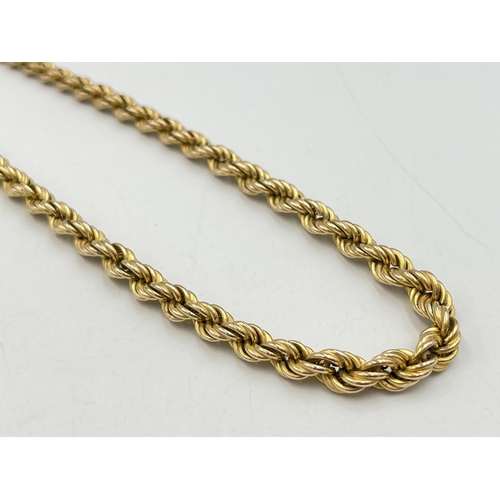 2248 - A hallmarked Birmingham import 9ct gold chain necklace, dated 1986 - approx. gross weight 12.8g and ... 