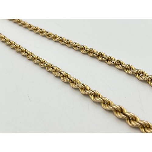 2248 - A hallmarked Birmingham import 9ct gold chain necklace, dated 1986 - approx. gross weight 12.8g and ... 