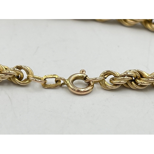 2248 - A hallmarked Birmingham import 9ct gold chain necklace, dated 1986 - approx. gross weight 12.8g and ... 