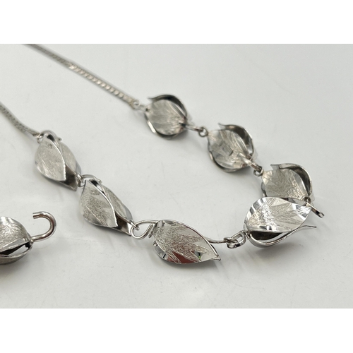 2260 - A Bond-Boyd sterling silver necklace and earrings set - approx. gross weight 25g