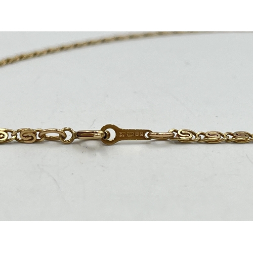 2265 - A hallmarked London import 9ct gold chain necklace, dated 1979 - approx. gross weight 6.9g and 47cm ... 