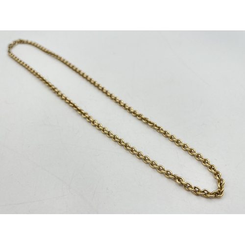 2266 - A hallmarked Sheffield 9ct gold chain necklace, dated 1990 - approx. gross weight 17.7g and 45cm lon... 