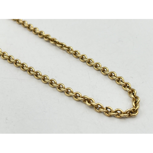 2266 - A hallmarked Sheffield 9ct gold chain necklace, dated 1990 - approx. gross weight 17.7g and 45cm lon... 