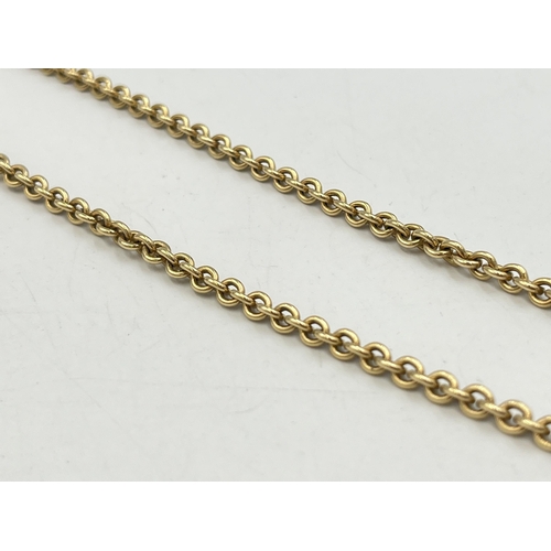 2266 - A hallmarked Sheffield 9ct gold chain necklace, dated 1990 - approx. gross weight 17.7g and 45cm lon... 